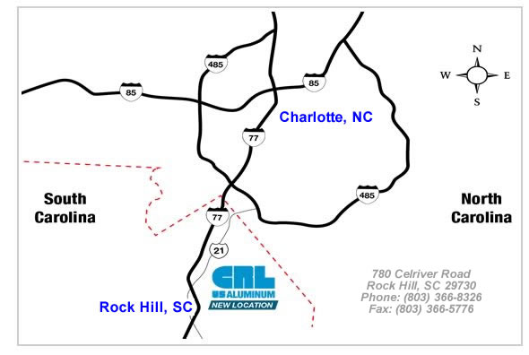 map on how to get to sc22 CRL of the Carolinas